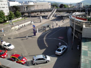 フライブルク　駅前広場