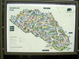 Kölner Zoo Plan ケルン動物園 案内図
